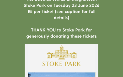 RAFFLE – win 2 tickets to The Boodles Tennis on 23 June at Stoke Park